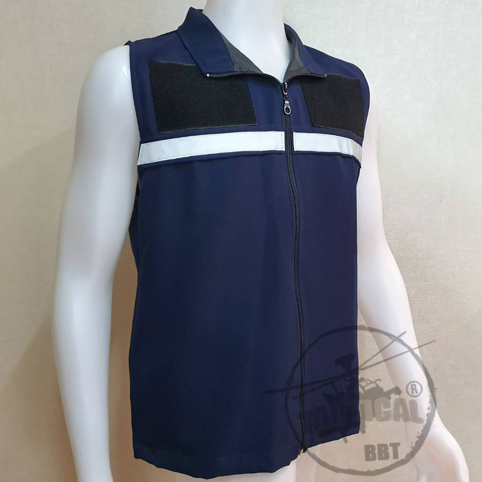 เสื้อกั๊กตร.กรมท่า แถบสะท้อนแสงหน้า-หลัง ยี่ห้อ TACTICAL