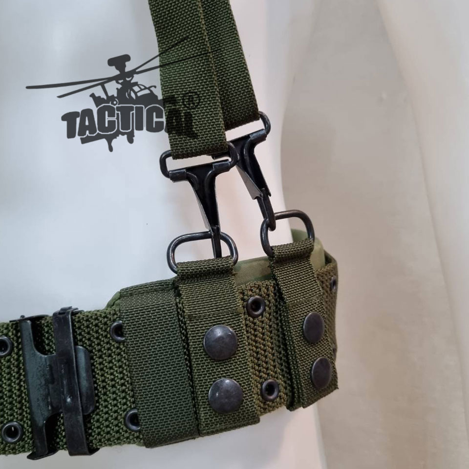 ชุดเข็มขัด + สายโยงบ่า แบบใหม่ (เหล็ก/ทองเหลือง) มีแยกขายเป็นชิ้น