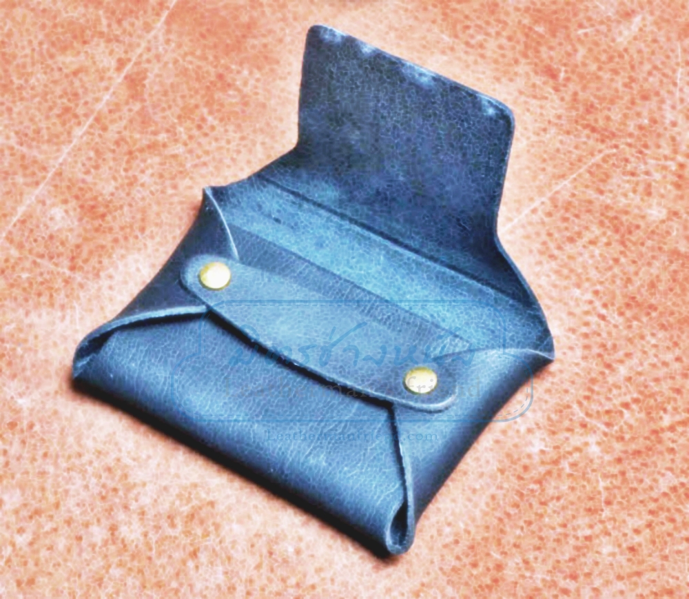 แพทเทิร์น กระเป๋าใส่เหรียญ ไม่มีการเย็บ เน้นตอกหมุด สอดล๊อค