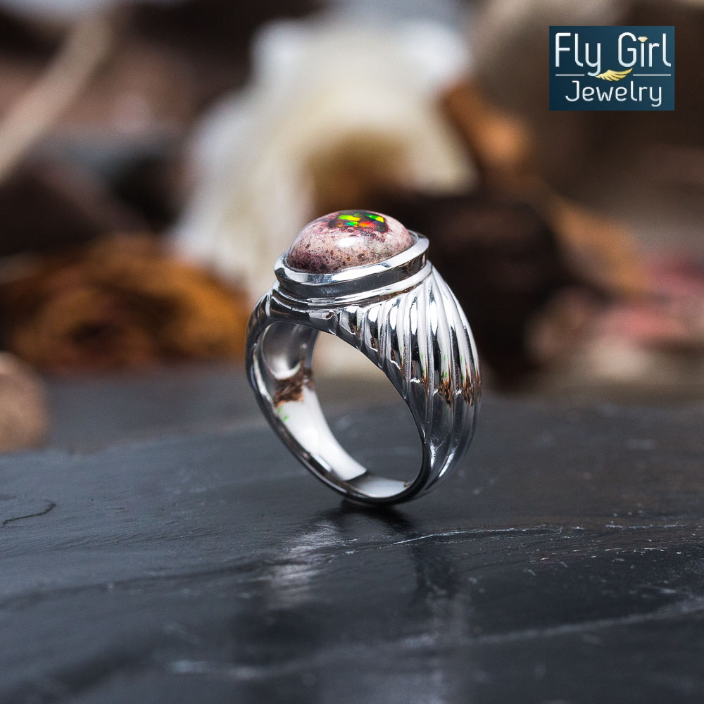 แหวนพลอย MEXICAN FIRE OPAL