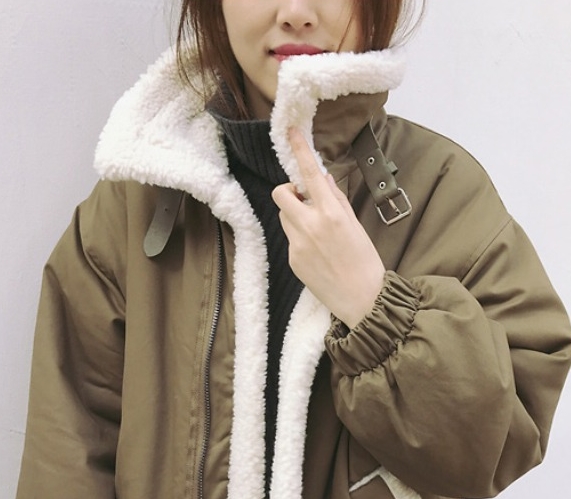 CO-004 เสื้อกันหนาว ผ้าฝ้ายบุขน หนา สีกากี / ดำ