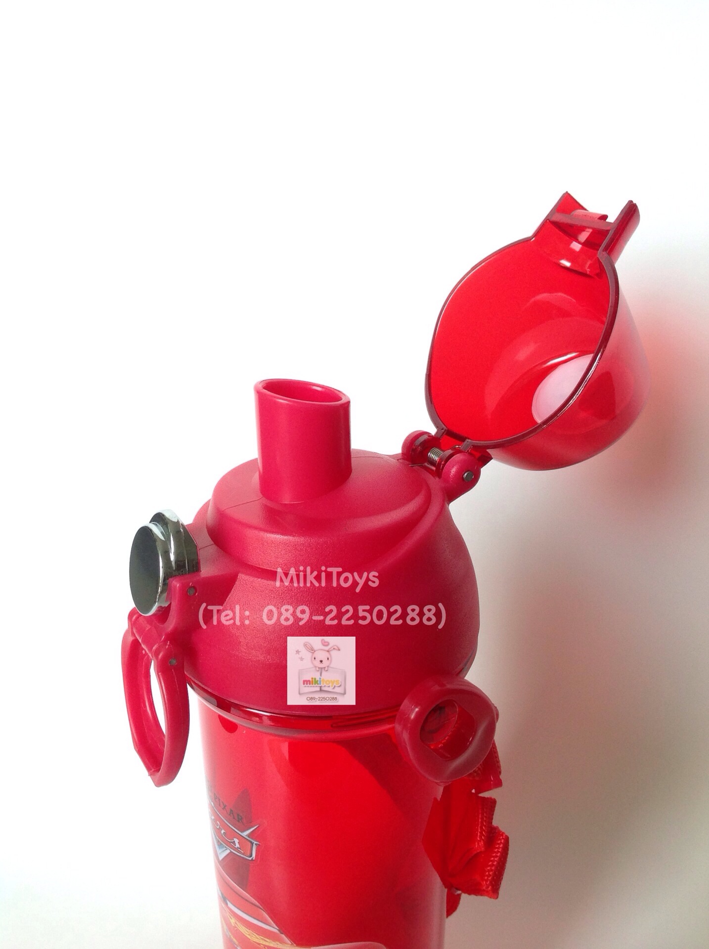 ✅กระติกน้ำ แบบยกดื่ม ลายCars McQueen ลาย#C1 (คาร์,แมคควีน) สีแดงใสสวยมากๆค่ะ