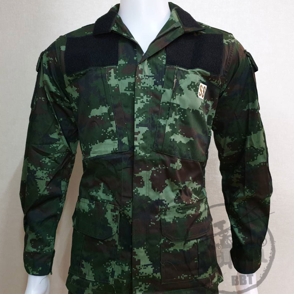 (SALE) ชุด ACU ดิจิตอลทบ. กป.เฉียง 4 กป. ตีนตุ๊กแกดำ