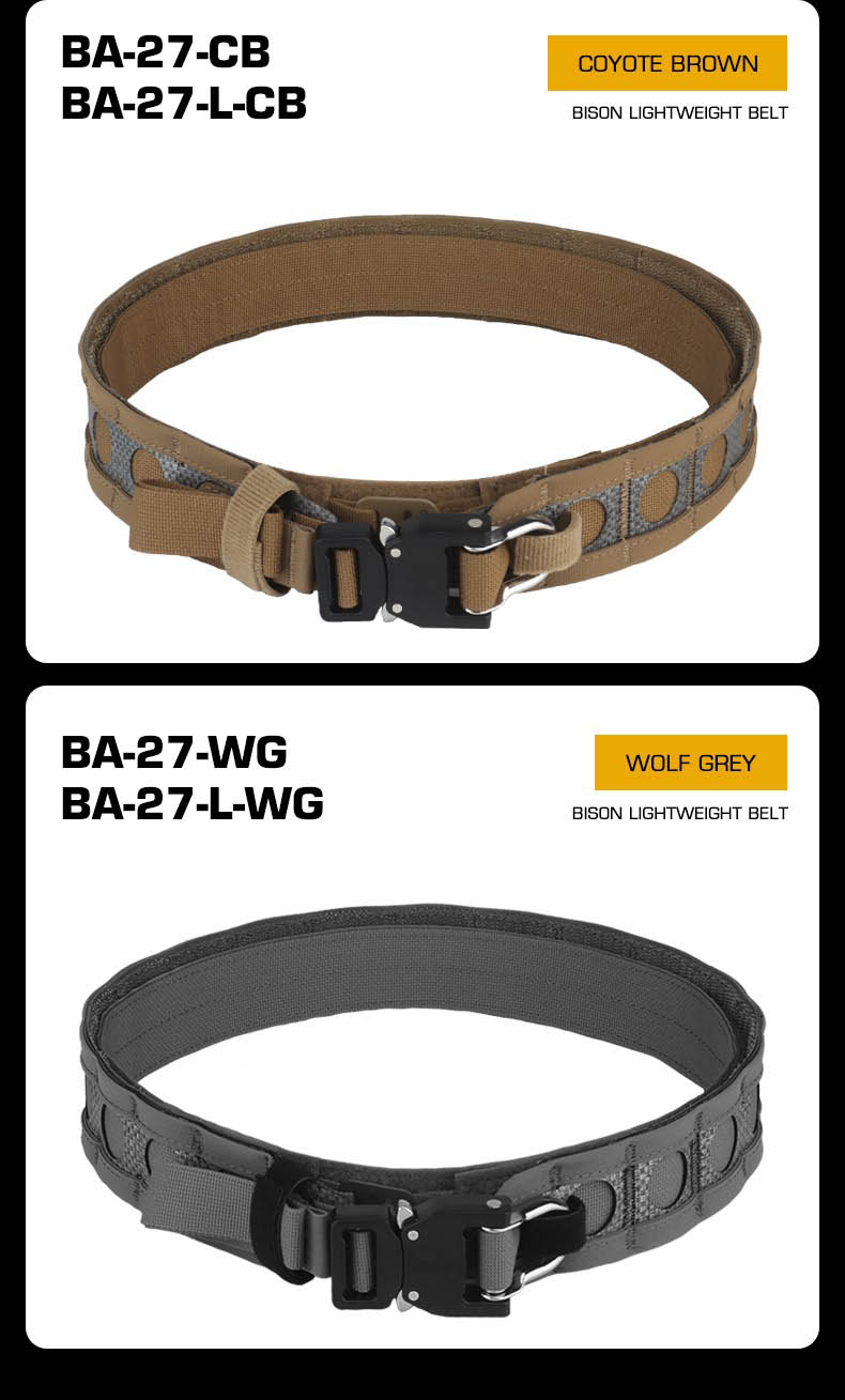 เข็มขัด Tactical 2 ชั้น ทรง Bison