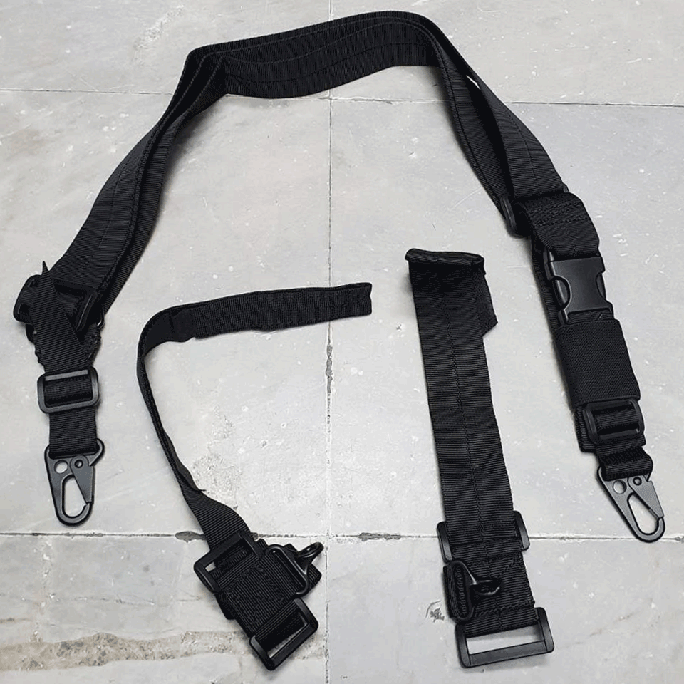 สายสะพายปืนแบบหัว-ท้าย 2 จุด (สายรัดแทนหูกระวิน 2 จุด)