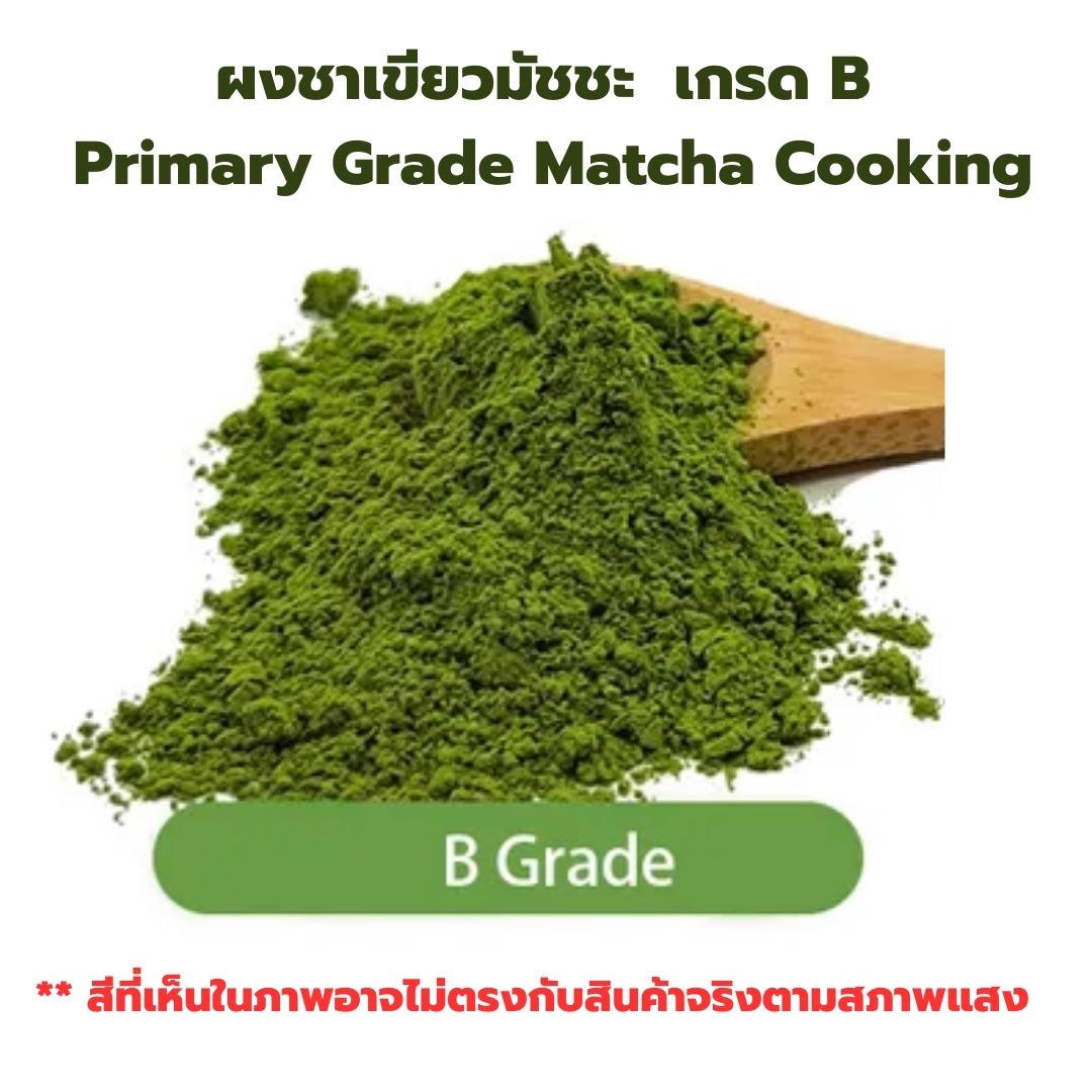 ผงชาเขียวมัชชะ เกรด B Primary Grade Matcha Cooking ขนาด 100 กรัม รหัส 1819