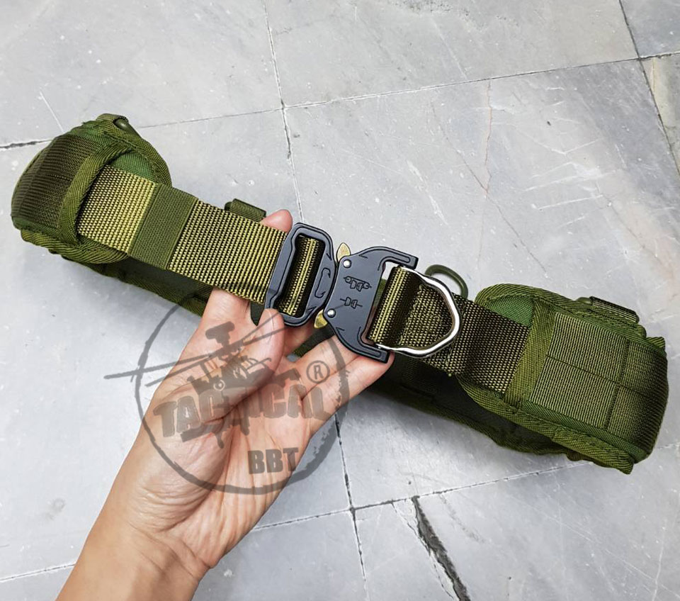 เข็มขัดยุทธวิธี หัว Cobra + รองนวม