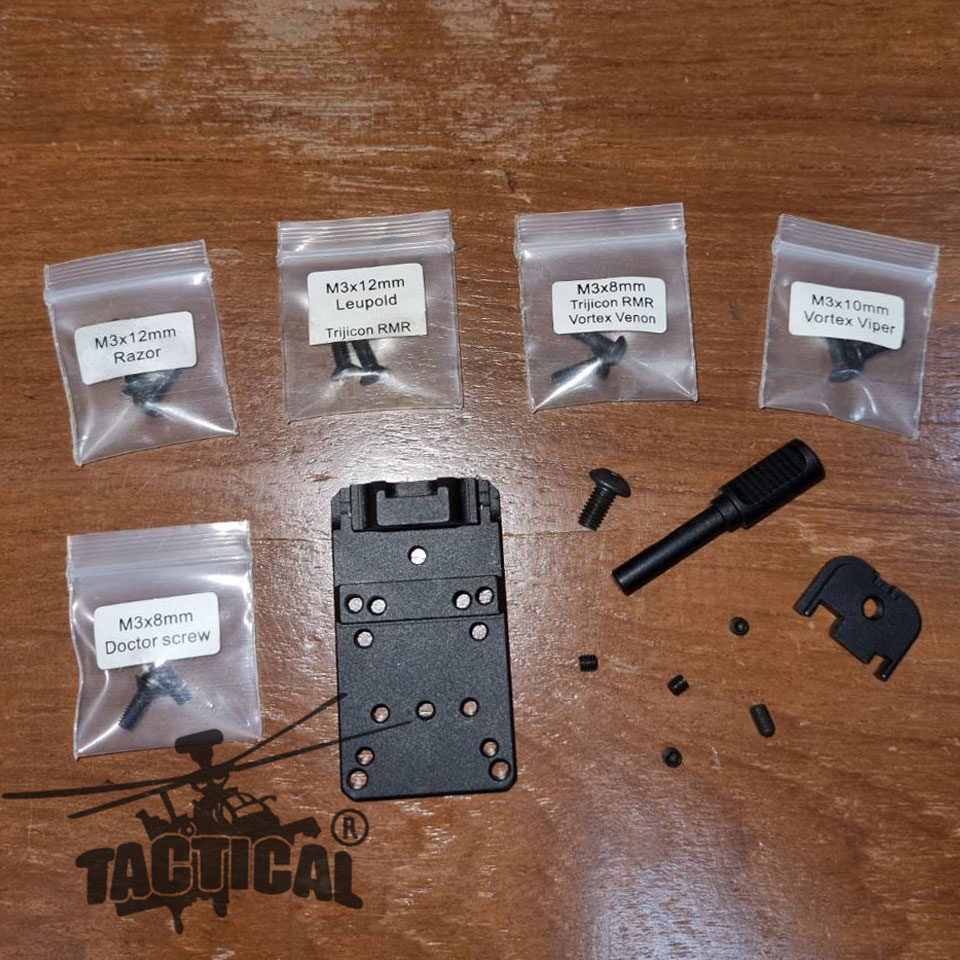 เพลทสี่เหลี่ยมติด Dot ปืน Glock Reflex Mount