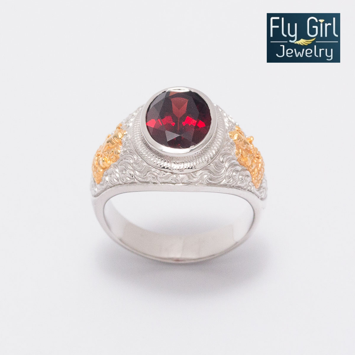 แหวนองค์พระพิฒเนศ พลอยโกเมน เทพแห่งความสำเร็จ