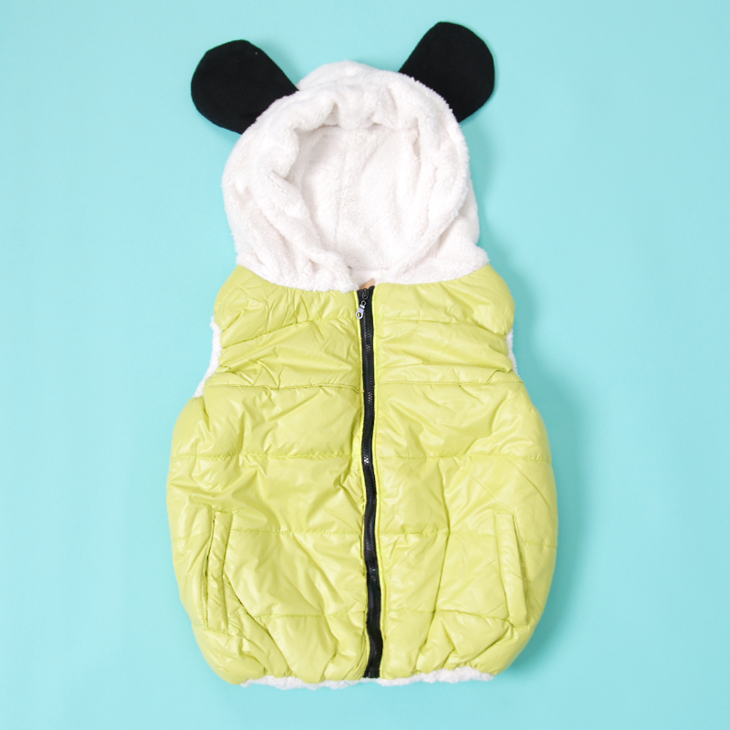 PreOrderคนอ้วน - เสื้อกั๊กกันหนาวแฟชั่น ไซส์ใหญ่ คนอ้วน ทรงแพนด้า พิมพ์หน้าแพนด้าด้านหลัง มีHoodแพนด้า สี : เขียวทหาร / ส้ม / เขียวเรืองแสง / เขียว / ดำ