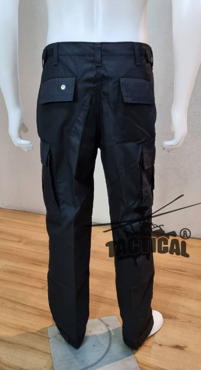 กางเกงเดี่ยวรุ่น 11 ดำ ผ้าหนานุ่ม (มีตีนตุ๊กแกปลายขา)