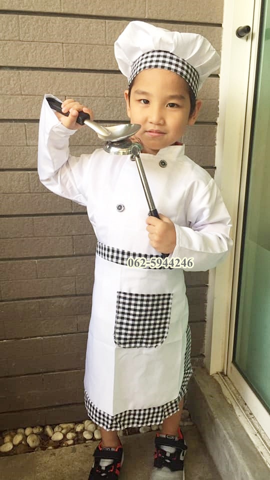 ชุดเชฟชุดพ่อครัวแม่ครัวตัวน้อยสำหรับเด็กเสริมสร้างจินตนาการ