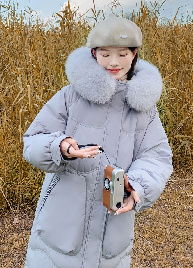 2324-0037 โค้ทยาวขนเป็ด ไซส์ใหญ่ มีเฟอร์ฟูล ๆ สวย ๆ จ้า