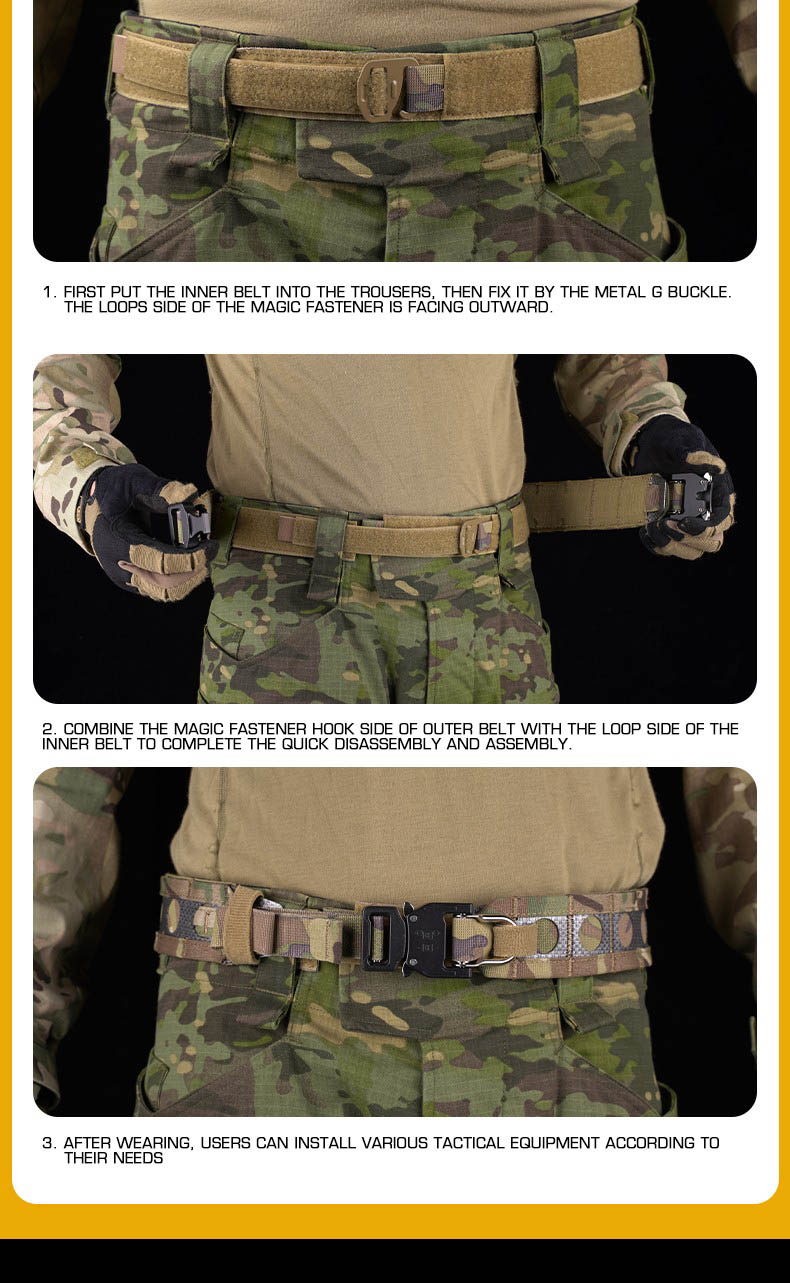 เข็มขัด Tactical 2 ชั้น ทรง Bison