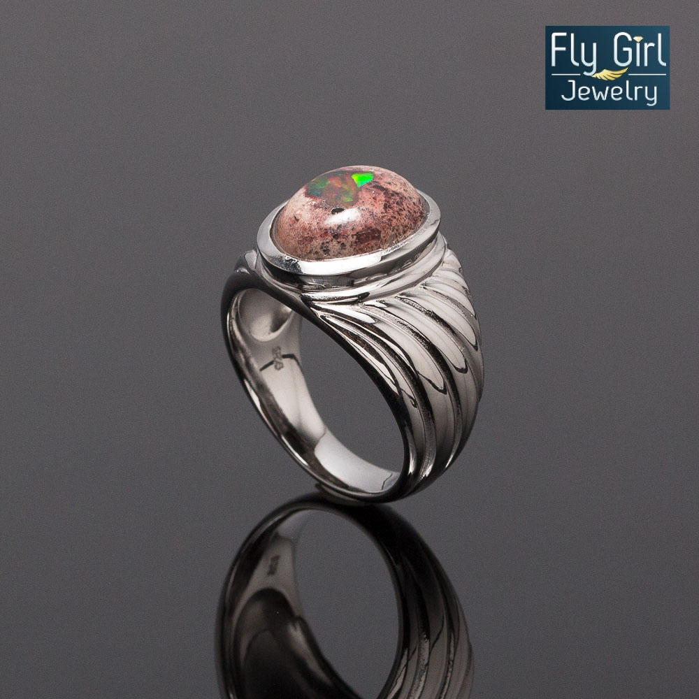 แหวนพลอย MEXICAN FIRE OPAL