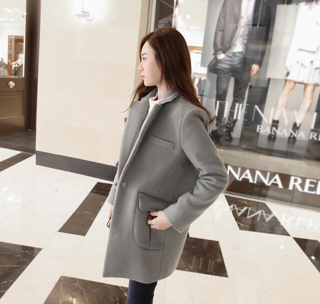 PreOrderเสื้อผ้าคนอ้วน - เสื้อโค้ทกันหนาวไซส์ใหญ่ แจ็คเก็ตขนสัตว์ตัวยาว สี : เทา / ไวน์แดง / ดำ