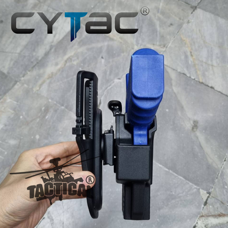 (งานแท้) ซองปืนปลดนิ้วโป้ง + เพลทลดต่ำ + รัดขา ยี่ห้อ Cytac