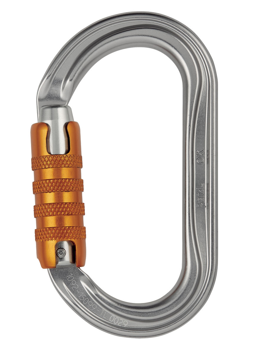 Carabiner (Petzl) OK TRIACT-LOCK เงิน