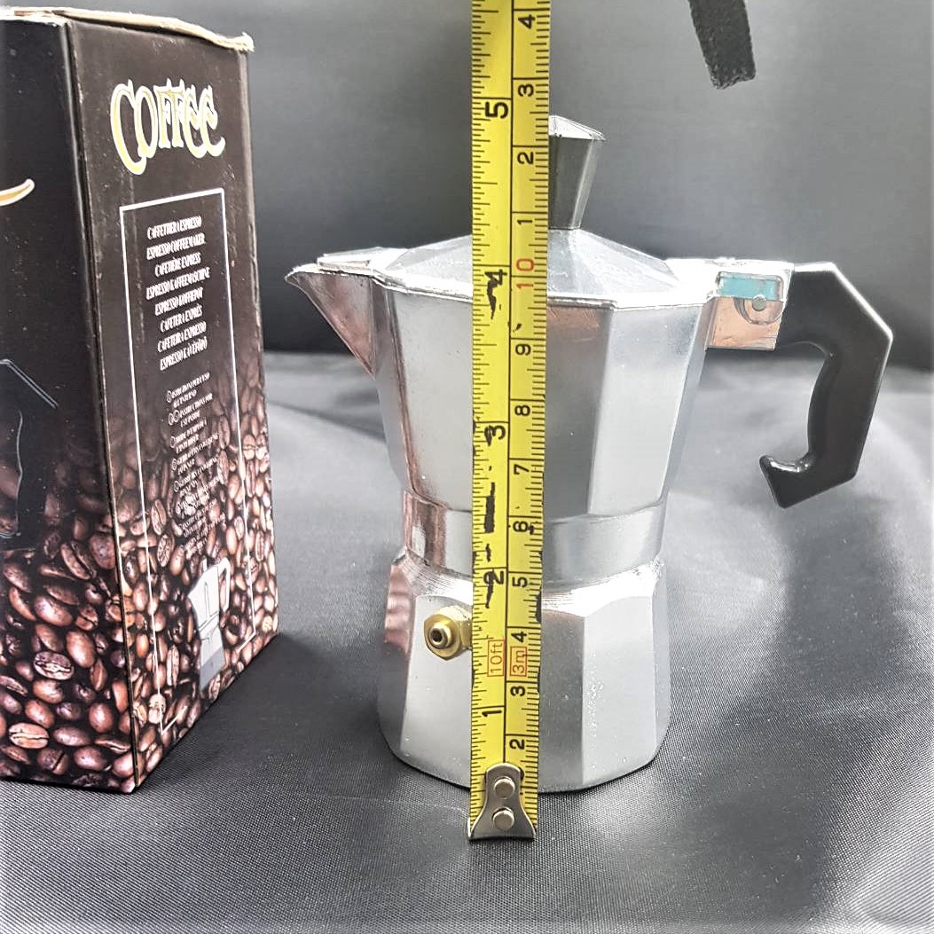 หม้อต้มกาแฟสดมอคค่าพอท (MOKA POT) 50 ml อลูมิเนียม 1 ถ้วย 1 Cups Aluminium Moka pot รหัส 0153
