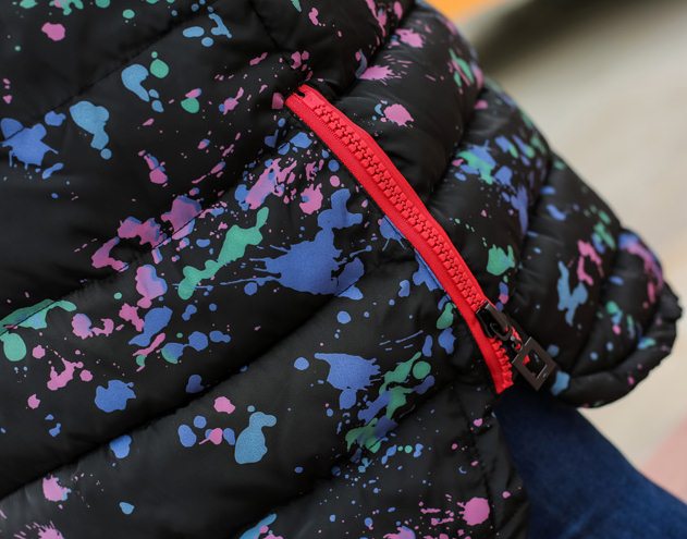 PreOrderคนอ้วน - เสื้อโค้ทกันหนาว ตัวยาว บุนวม+นุ่น ลายผ้าสวย สีดำ