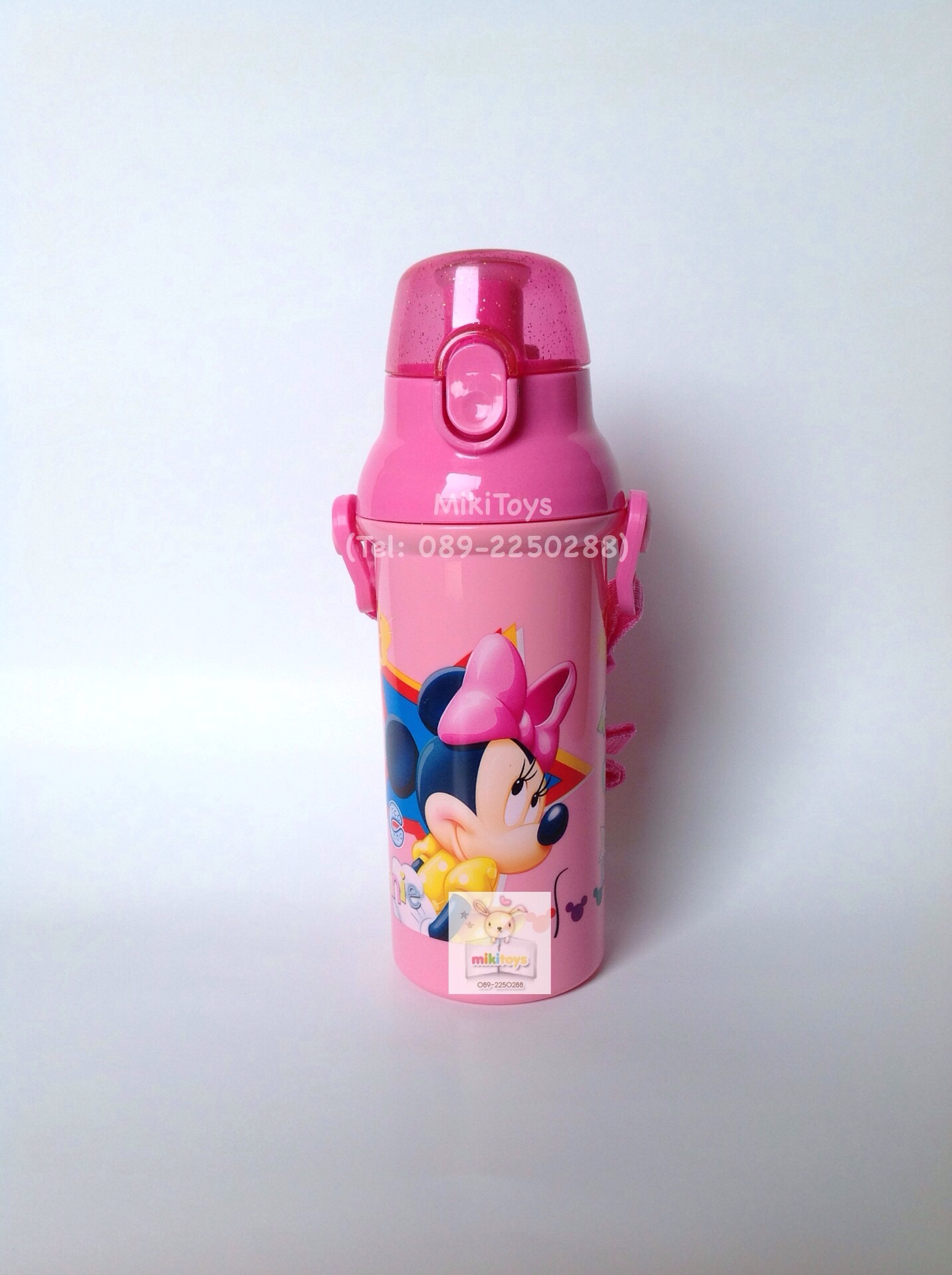 ✅กระติกน้ำมินนี่เมาส์ Minnie Mouse สีชมพู รุ่นยกดื่ม ทำความสะอาดง่ายสุดๆ