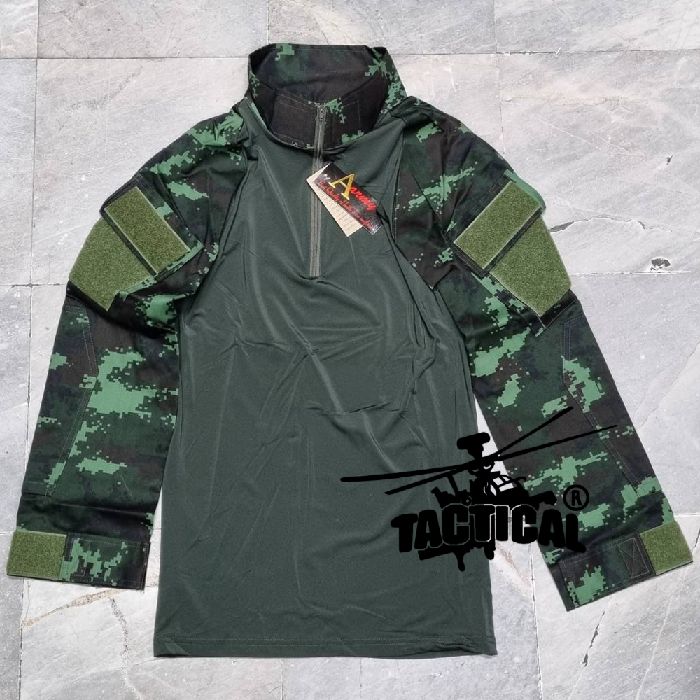 เสื้อ Combat Shirt ดิจิตอลทบ. กลางเขียว