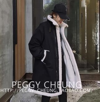 CO-004 เสื้อกันหนาว ผ้าฝ้ายบุขน หนา สีกากี / ดำ