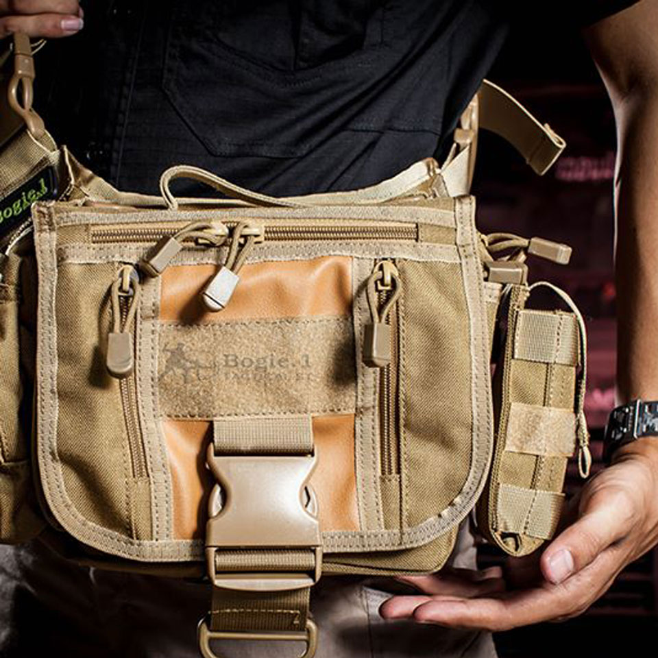 กระเป๋าปืนสะพายไหล่ สี่เหลี่ยมกลาง ผ้า Cordura