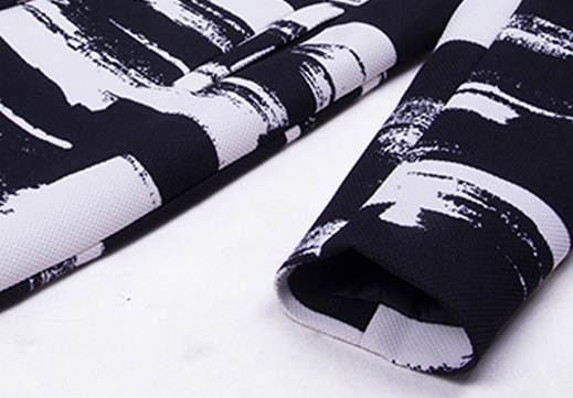 PreOrderไซส์ใหญ่ - เสื้อกันหนาว แจ็คเก็ต ไซส์ใหญ่ คนอ้วน ผ้าพิมพ์ลาย สีดำ-ขาว