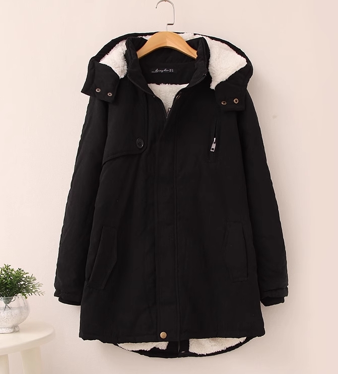 2324-0008 เสื้อกันหนาวไซส์ใหญ่ ผ้ากำมะยี่ บุขนนุ่มมาก ใส่ได้ทั้งญ/ช