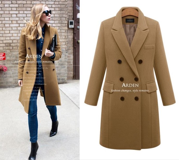 PreOrderคนอ้วน - เสื้อโค้ทกันหนาวแฟชั่นไซส์ใหญ่ โค้ทขนสัตว์ ตัวยาว สี : ดำ / กากีเข้ม / เทาเข้ม / ไวน์แดง