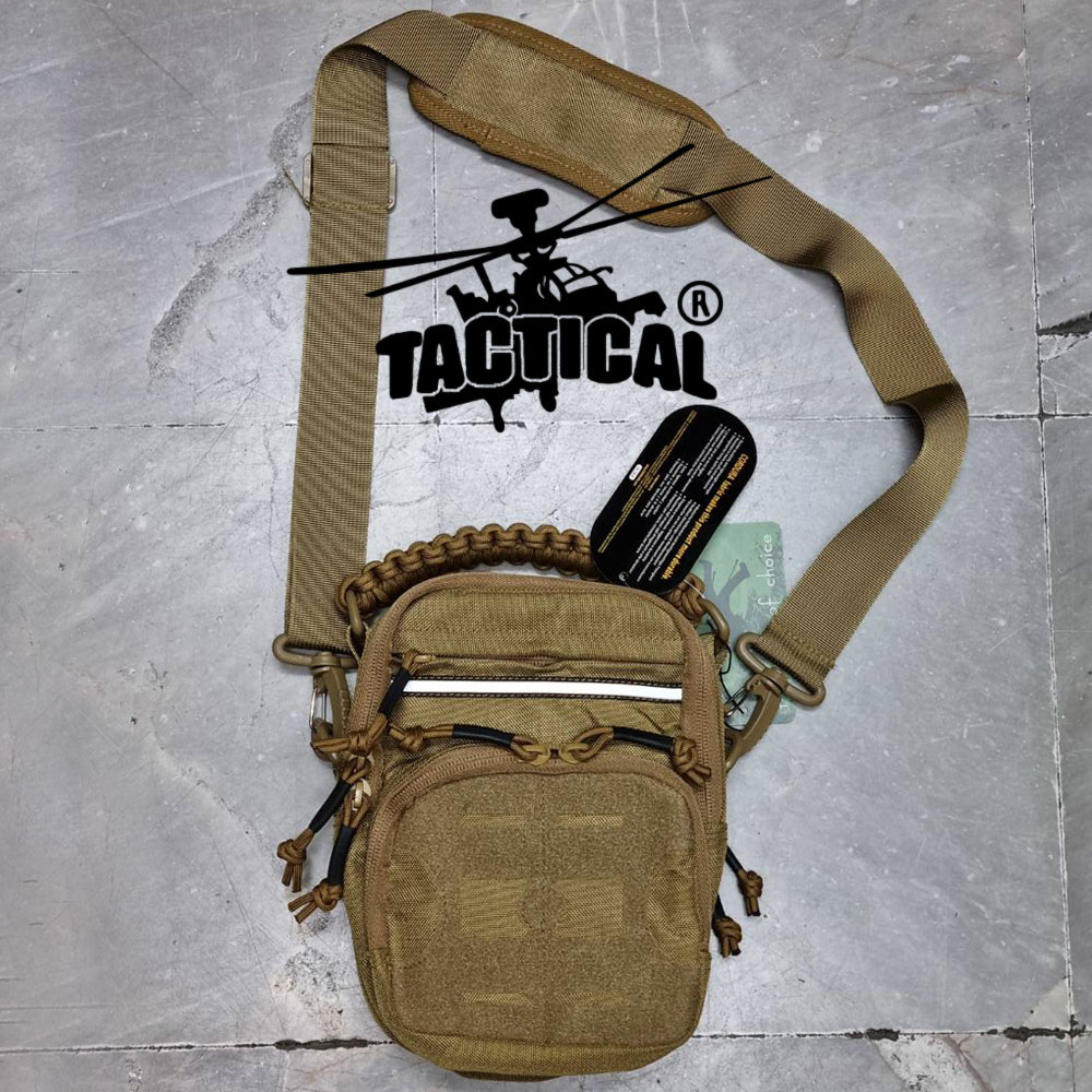 กระเป๋าสะพายข้างแบบ Molle หูหิ้วร้อยเชือกพาราคอร์ด