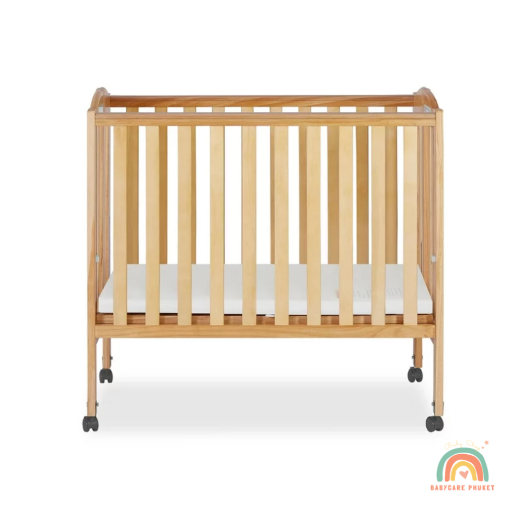 เตียงไม้พับได้สำหรับเด็ก Foldable Wooden Crib for baby