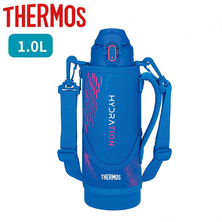 Thermos 1000ml FJS-1000F Hydration Cold Only สี Blue Pink (BLP) เทอร์มอสกระติกน้ำกีฬาฉนวนสุญญากาศ เก็บความเย็นอย่างเดียว ขนาด 1ลิตร