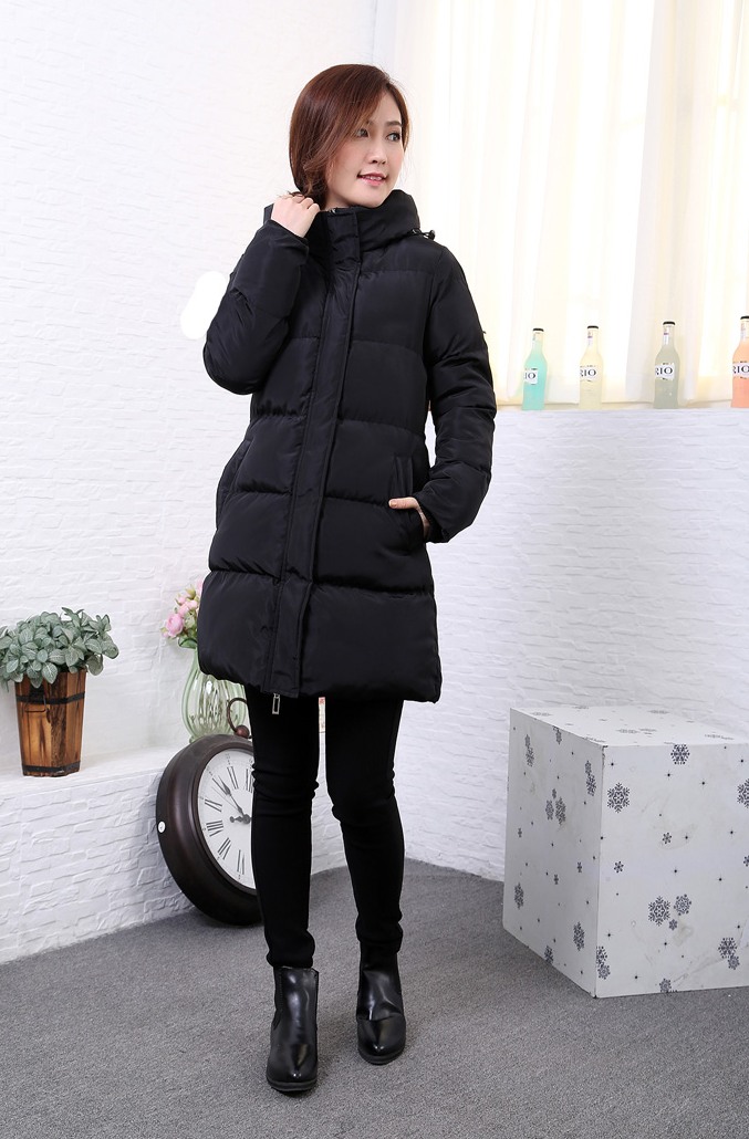 PreOrderคนอ้วน - เสื้อโค้ทไซส์ใหญ่ ผ้าร่มบุนวม สี : ดำ / แดง