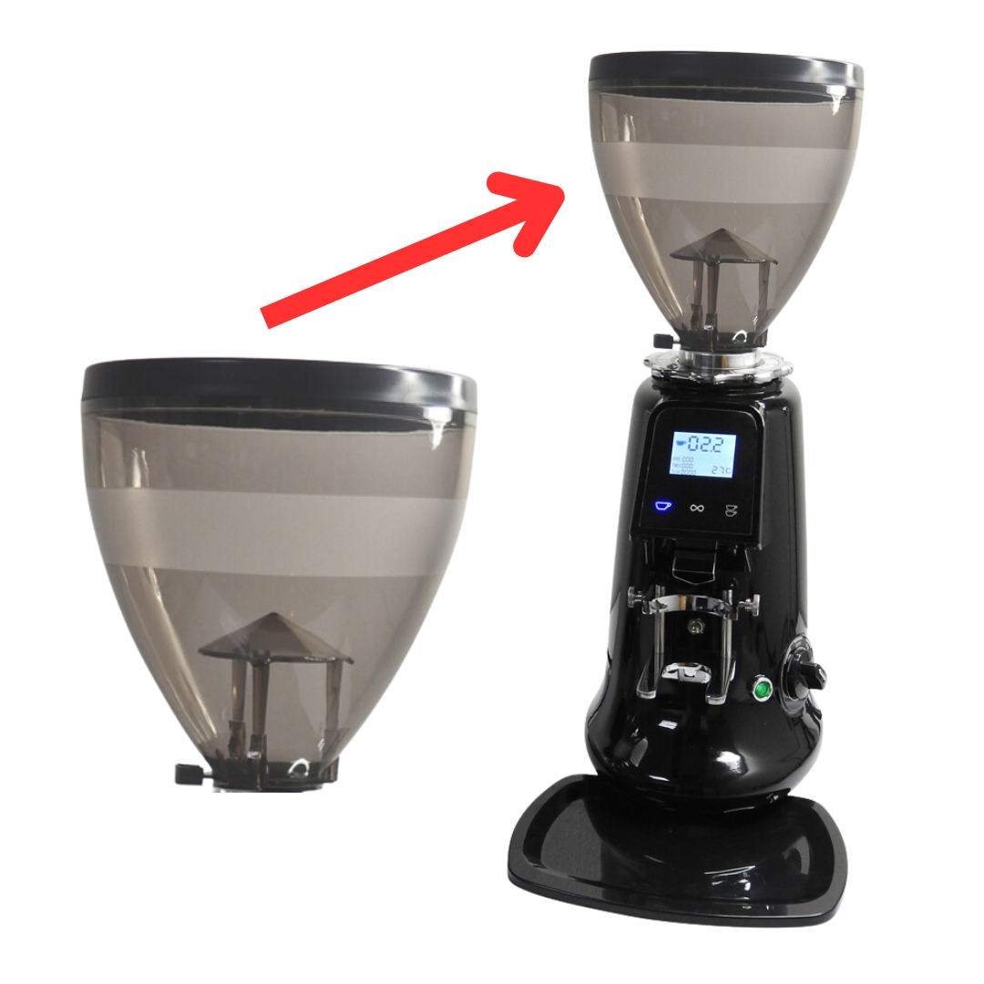 อะไหล่โถใส่เมล็ดกาแฟพร้อมฝาปิด เครื่องบดกาแฟ JX-600AD รหัส 0455