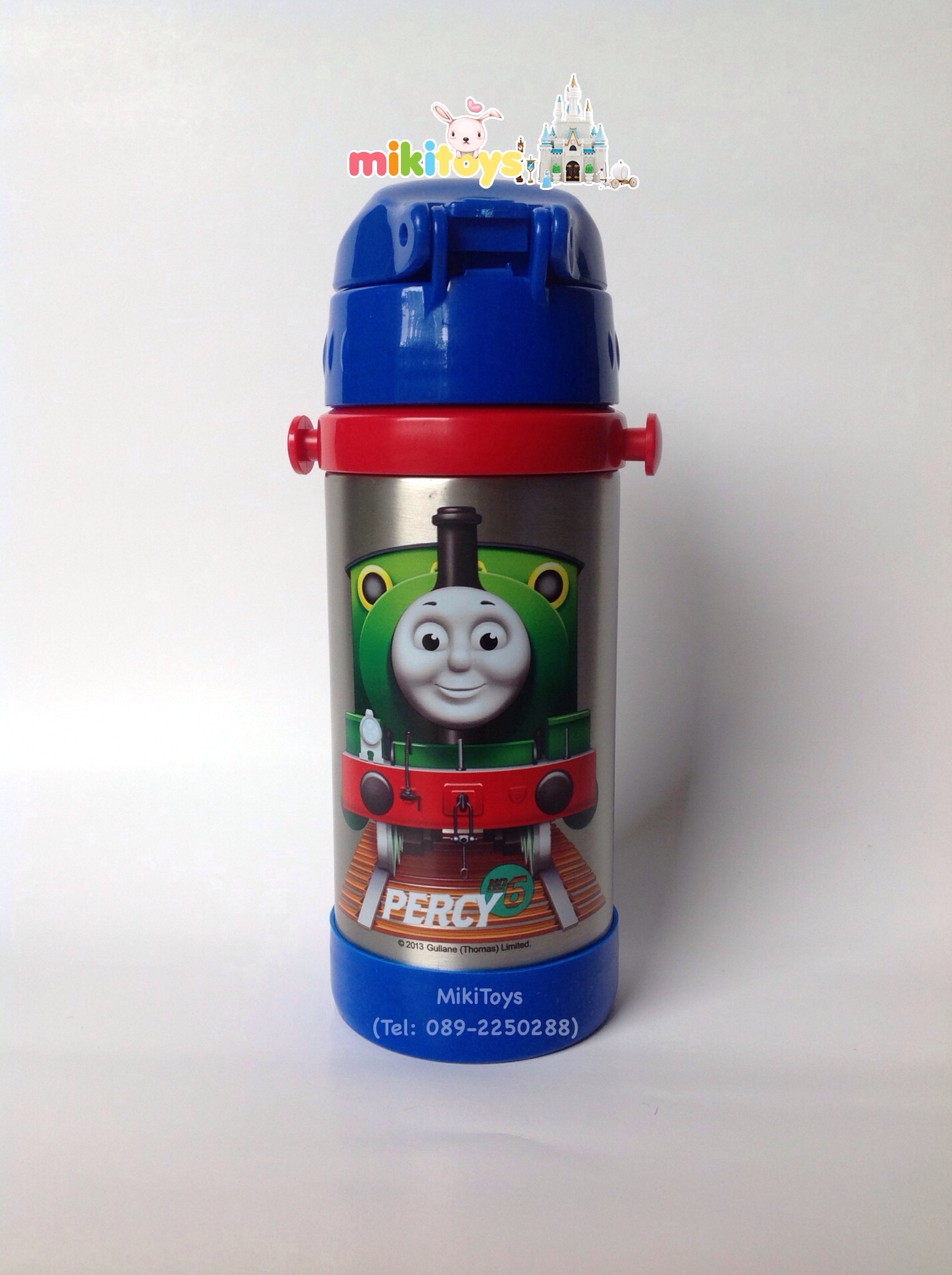 กระติกน้ำรุ่นเก็บอุณหภูมิ Thomas and Friends (โทมัส) **ฟรีค่าจัดส่ง สีน้ำเงิน ขอบแดง ลายสกรีนเท่มากๆๆจ๊ะ สามารถเก็บอุณหภูมิได้ทั้ง ร้อน และ เย็น