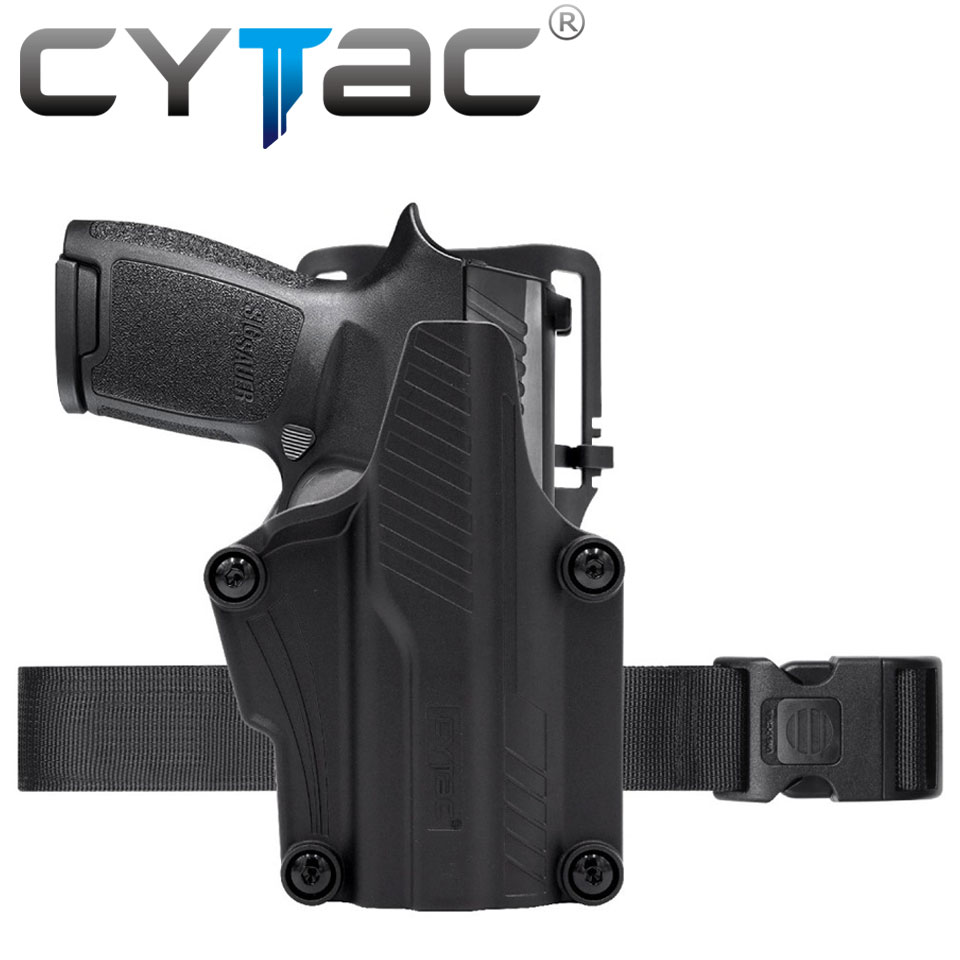 (งานแท้) ซองปืน Mega-Fit (นิ้วโป้ง) + เพลทลดต่ำ + รัดขา ยี่ห้อ Cytac