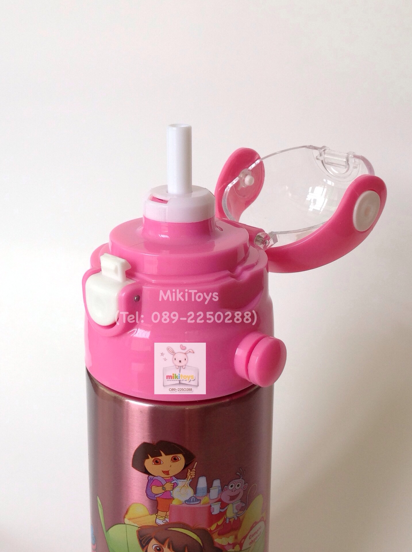 ✅กระติกน้ำเก็บความเย็นDORA ,ดอร่า รุ่นเก็บอุณหภูมิ สีชมพู ลายน่ารักสดใส สามารถเก็บอุณหภูมิได้ทั้ง ร้อน และ เย็น