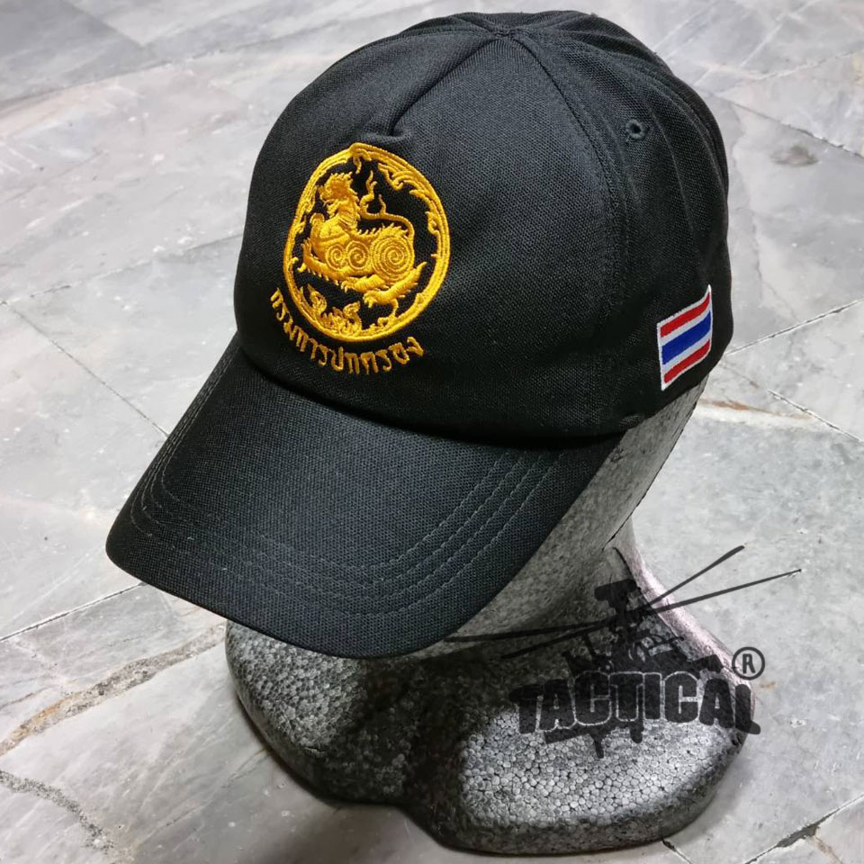 หมวกแก๊ป สิงห์กลม กรมการปกครอง ซิปหลัง (ดำ กรมท่า)