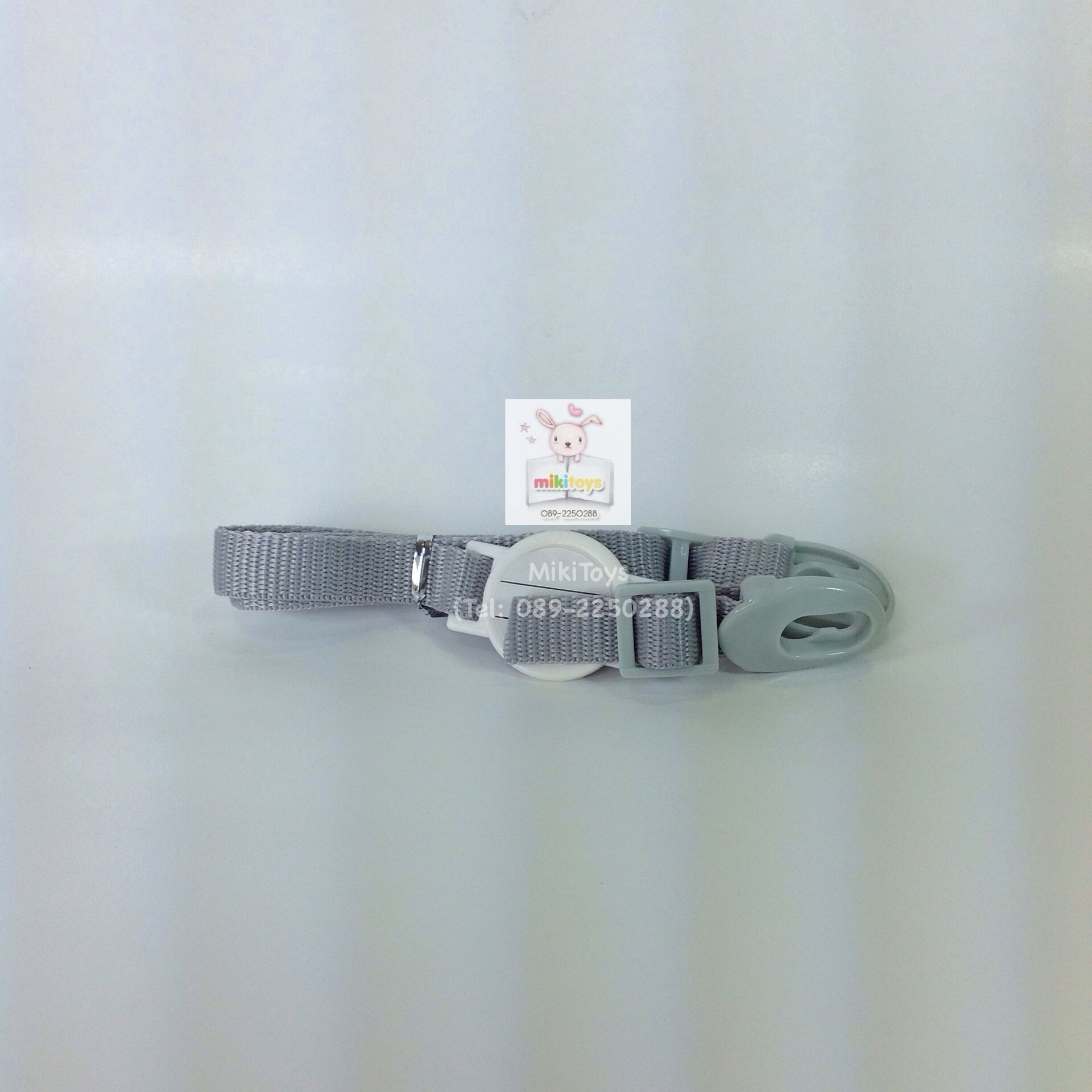 กระติกน้ำมิกกี้เมาส์ Mickey Mouse สีขาวขอบเทา ปุ่มกดสีเขียว รุ่นกดแล้วฝาเด้ง เก็บอุณหภูมิ