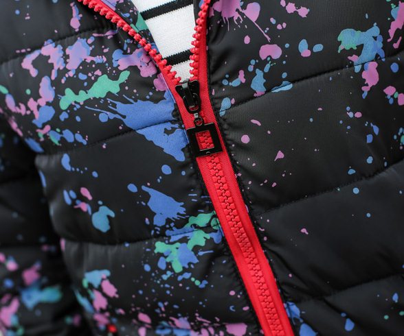 PreOrderคนอ้วน - เสื้อโค้ทกันหนาว ตัวยาว บุนวม+นุ่น ลายผ้าสวย สีดำ