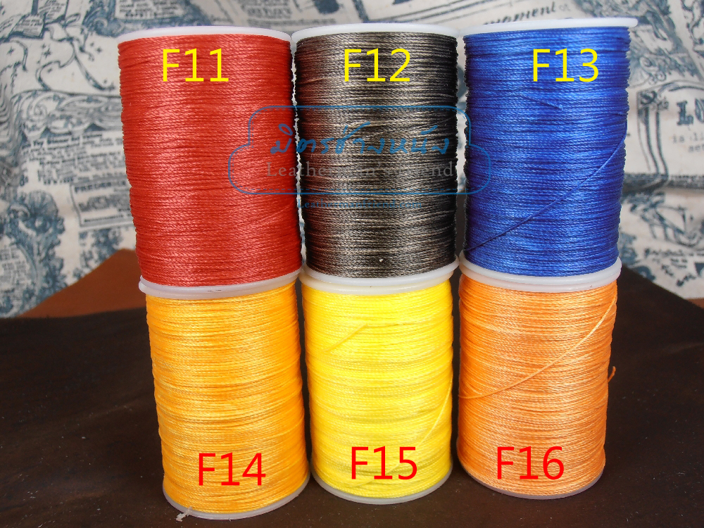 ด้ายเทียนนอก แบบเกลียวถักกลม 0.45 มิล แบบสีๆ F11-F16