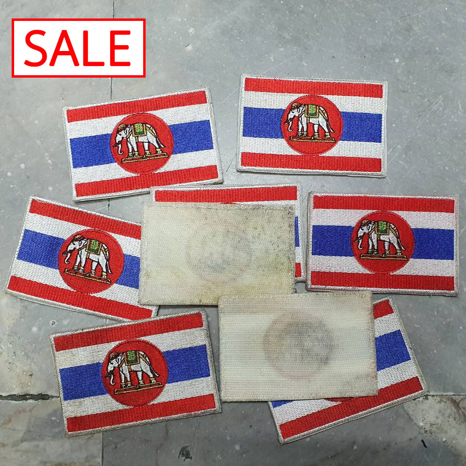 อาร์มธงชาติ ใหญ่ ขนาด 7x10.5 CM. ตีนตุ๊กแก