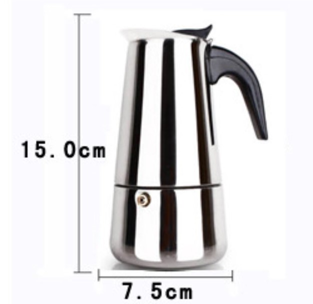หม้อต้มกาแฟสแตนเลส ขนาด 2 คัพ 2 CUP 100ML รหัส 0946