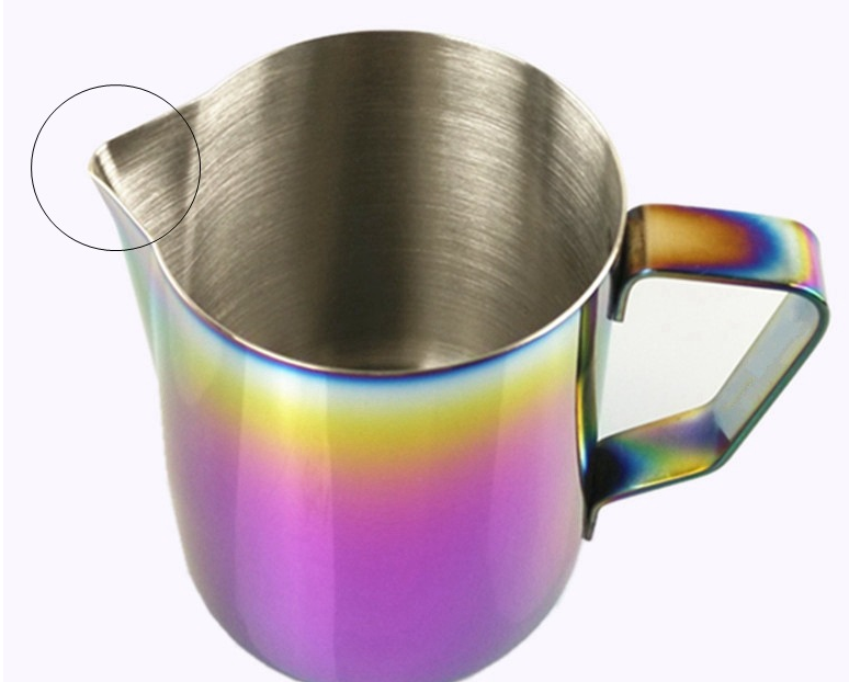 เหยือกตีฟองนมสแตนเลส ขนาด 600 ซีซี สีรุ้ง รหัส รหัส 1232