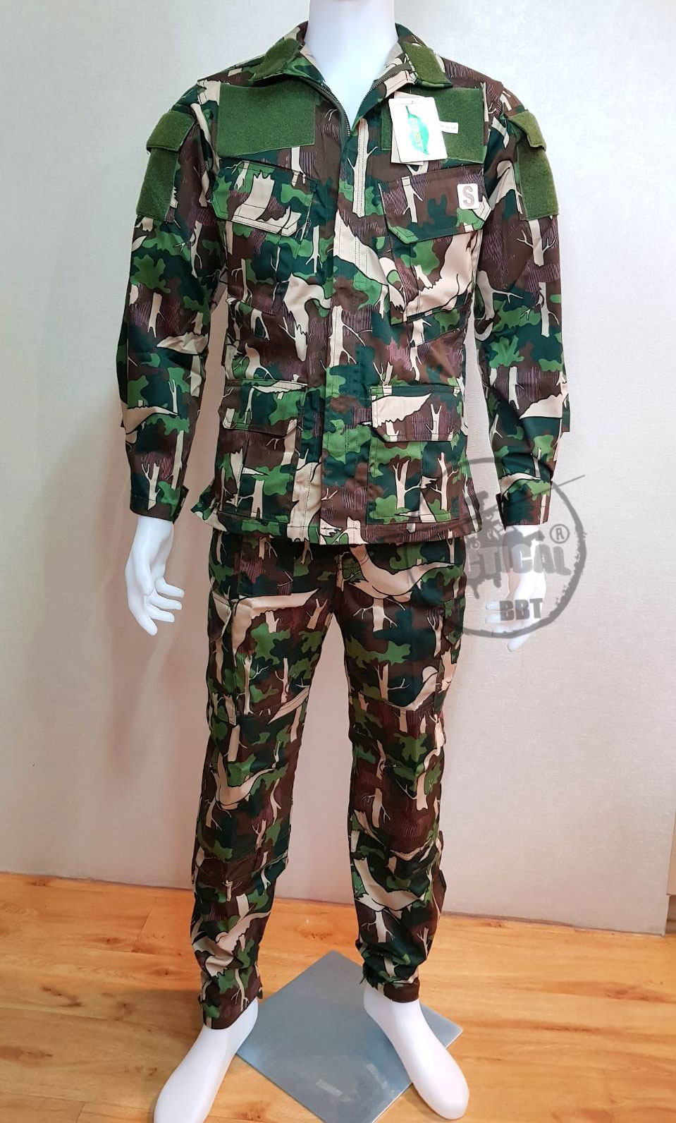 ชุดเวส ACU พรางป่าไม้ (กรมอุทยานลายนก) สีเข้ม