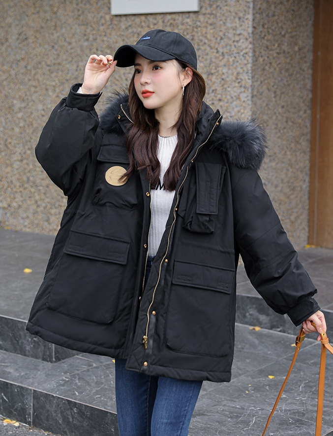 2324-0078 เสื้อกันหนาวไซส์ใหญ่ งานขนเป็ดนะคะ เฟอร์ถอดได้