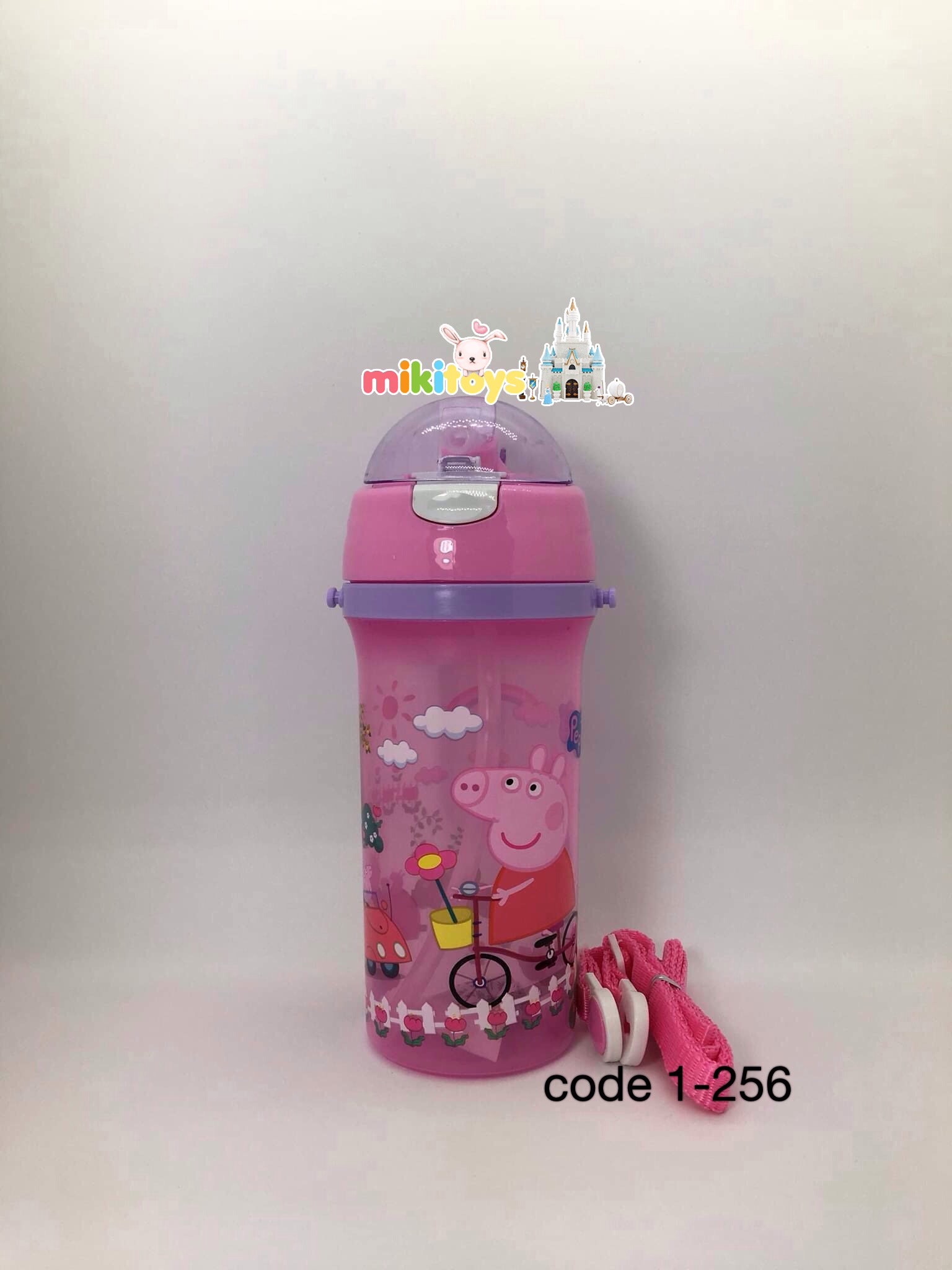 กระติกน้ำเด็กเพ้พป้า พิค Peppa Pig ด้านล่างขุ่น*BPA free ปลอดภัย
