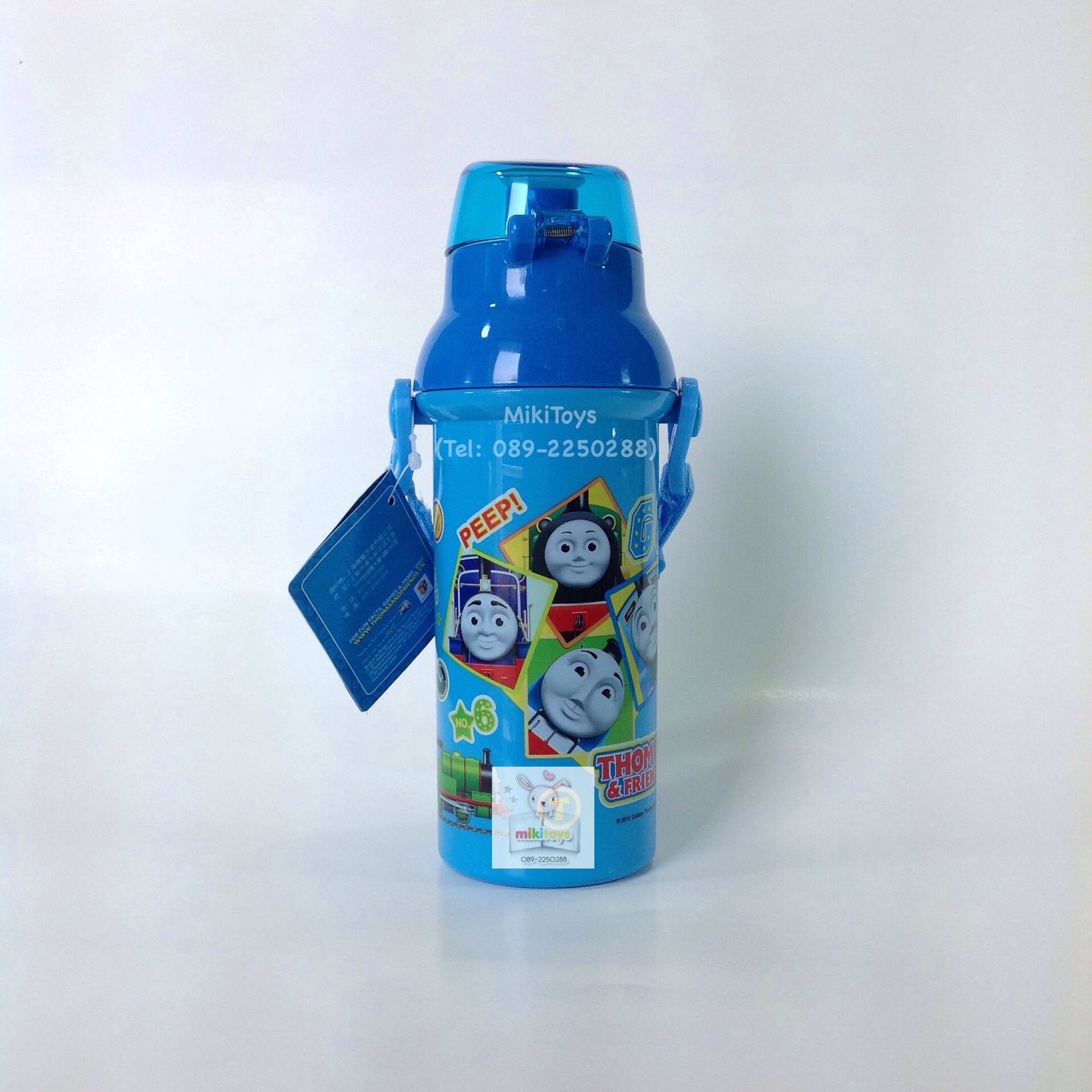 กระติกน้ำTHOMAS ฝากดเด้ง สีฟ้า รุ่นยกดื่ม ทำความสะอาดง่ายๆ